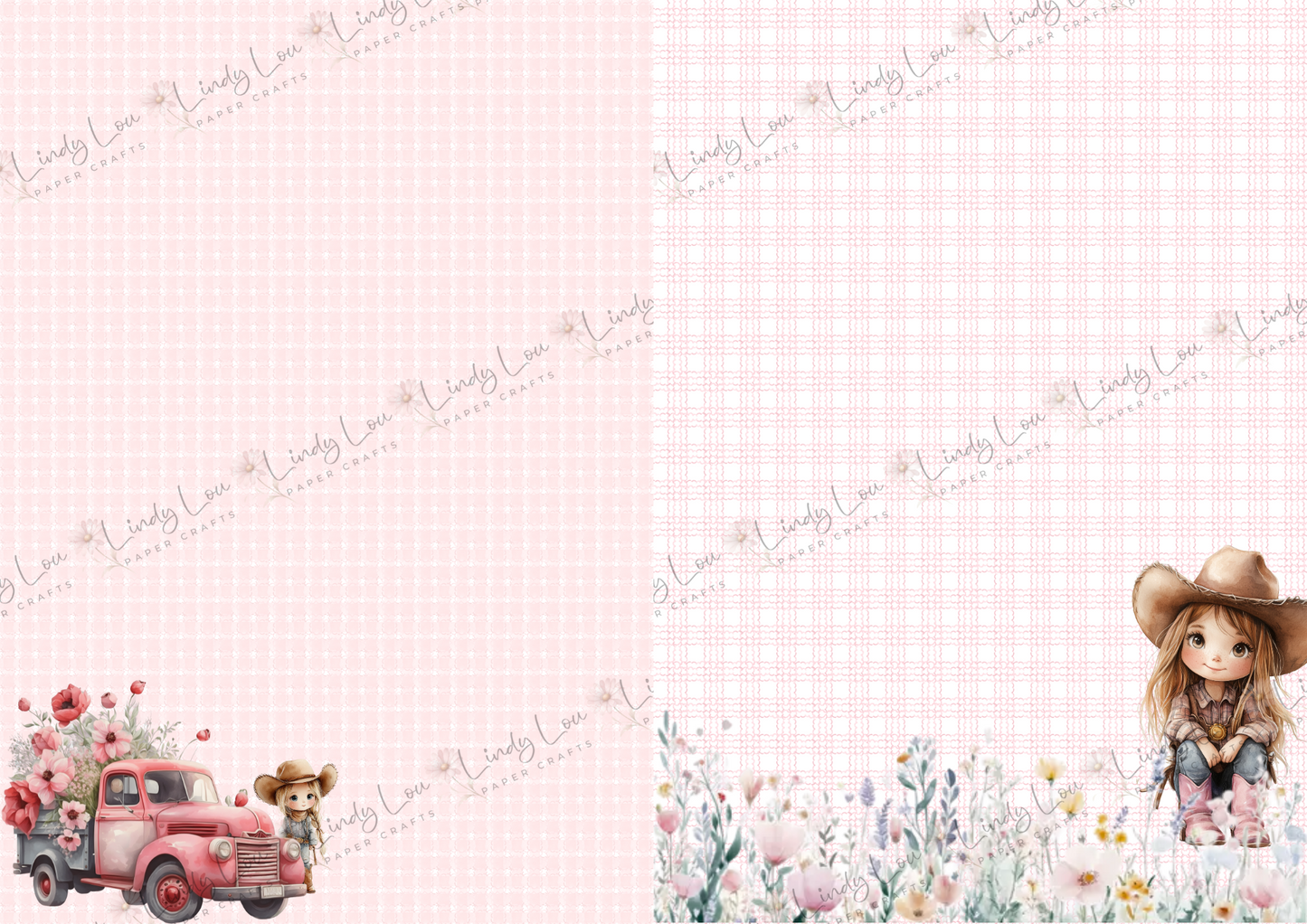 A4 Paper Collection - Cute Little Cowgirl