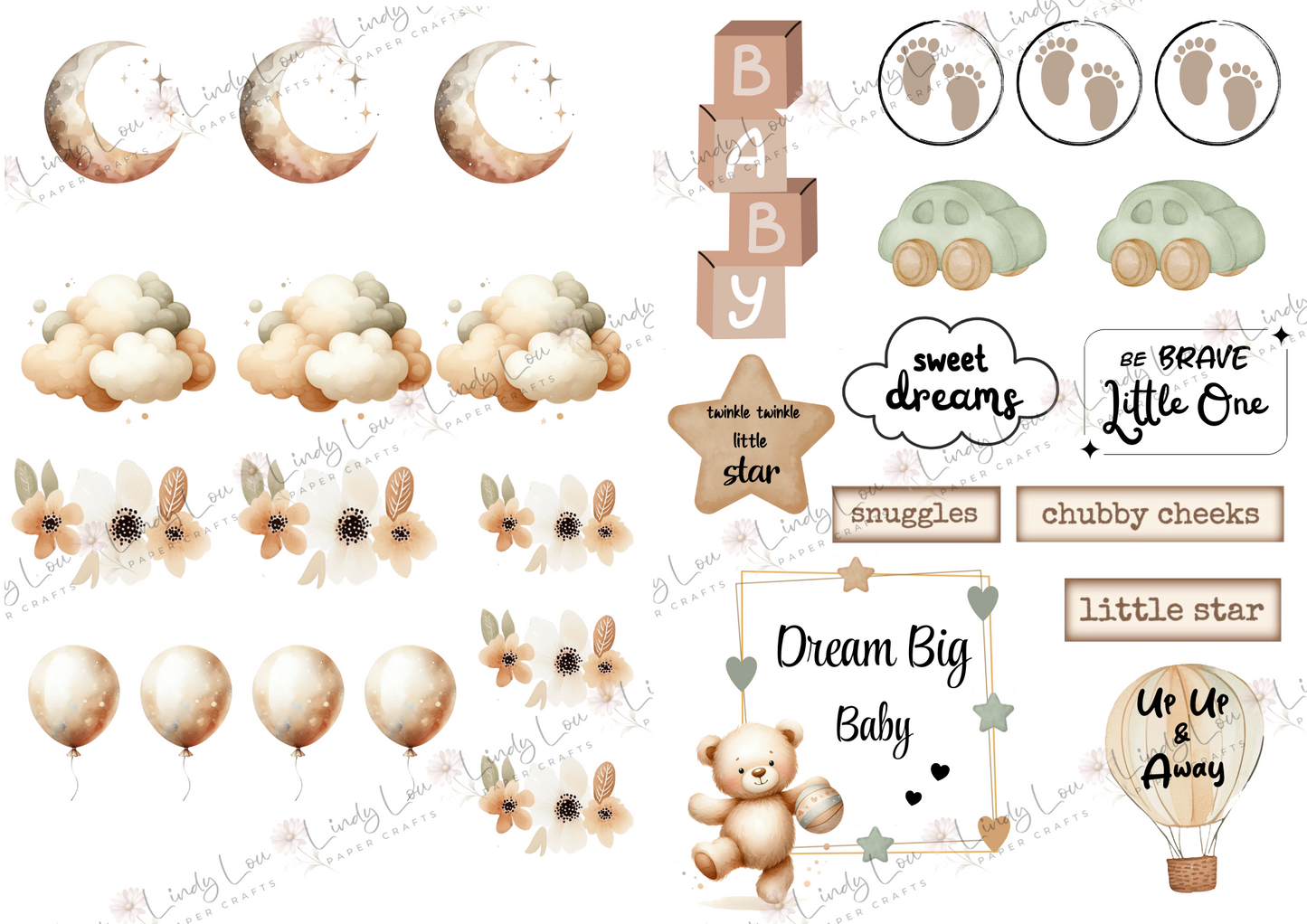 A4 Paper Collection - Boho Baby