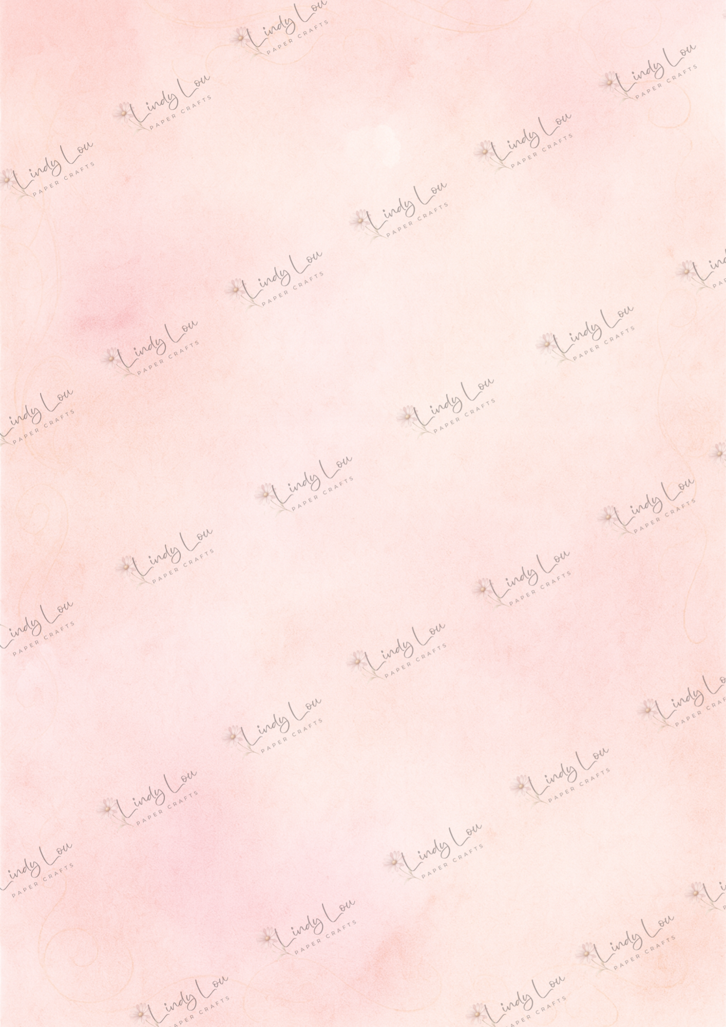 A4 Single Sheet - Bluebirds of Happiness - Blush Haze