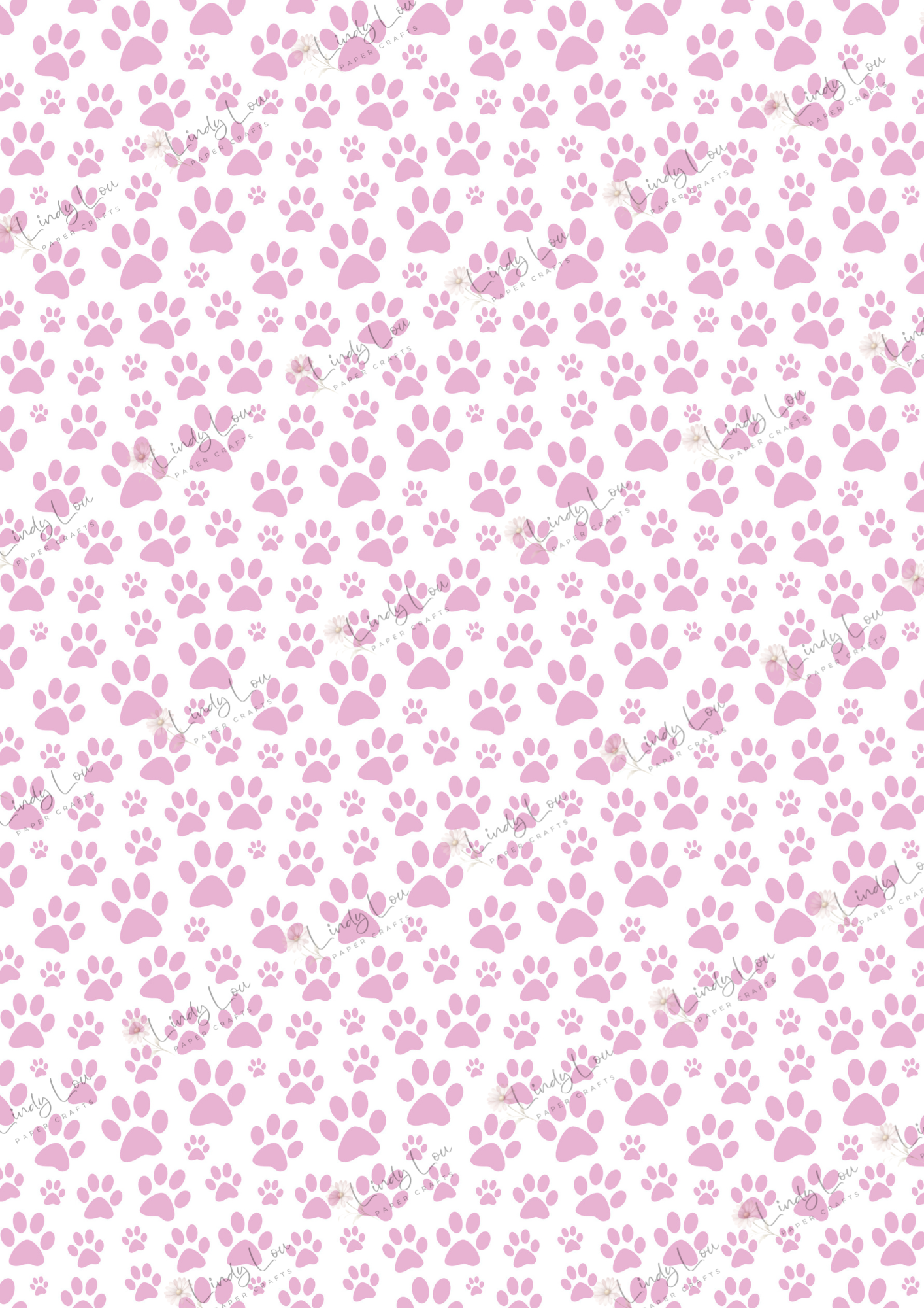 A4 Single Sheet - My Best Friend - Blush Paw Parade