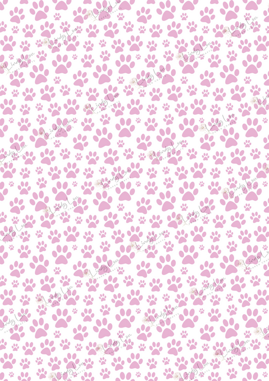 A4 Single Sheet - My Best Friend - Blush Paw Parade