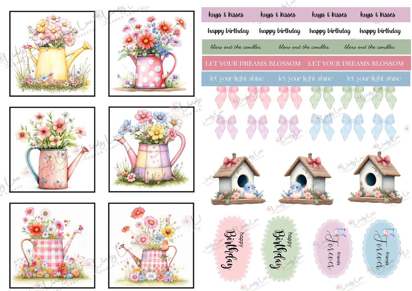 A4 Paper Collection - Blossom & Bluebirds