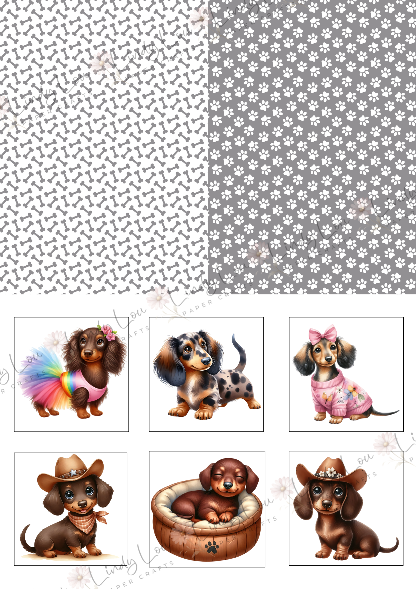 A6 Card Kit - Barking Adorable