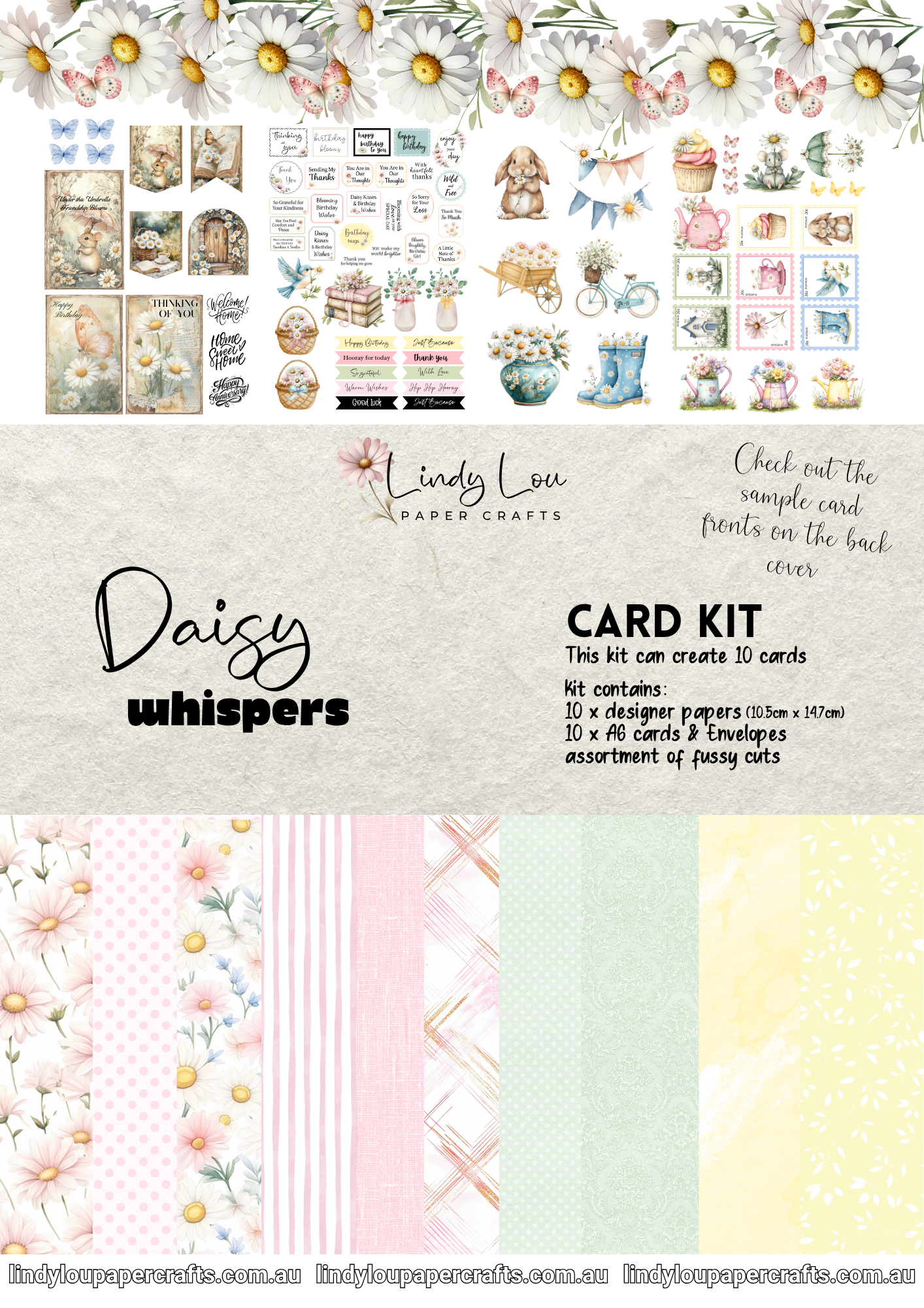 A6 Card Kit - Daisy Whispers