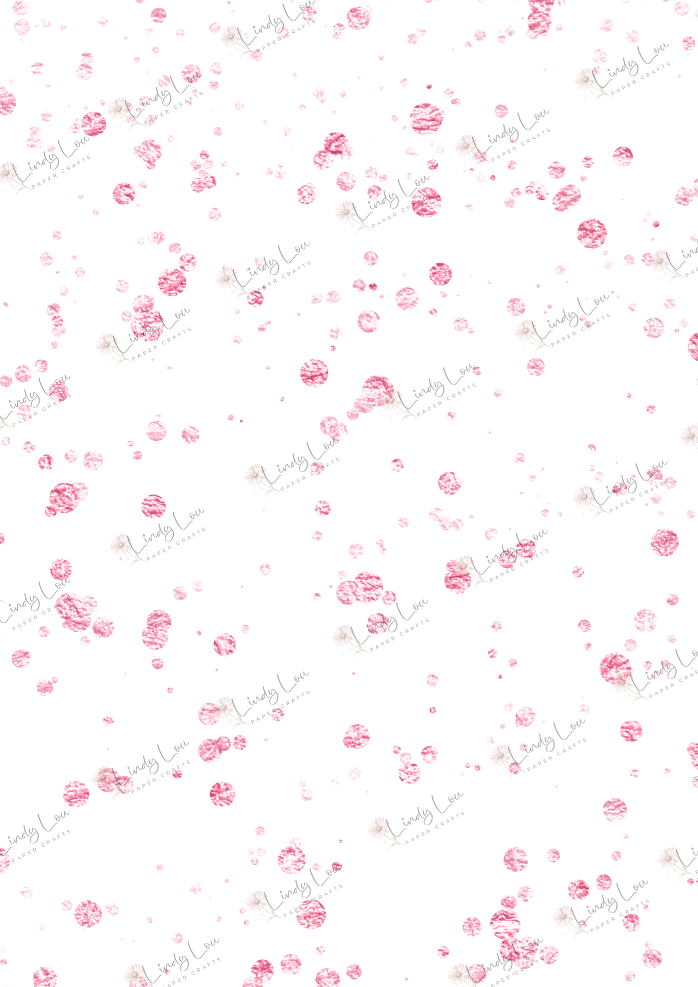 A4 Single Sheet - Pink Christmas - Sugarplum Sparkles