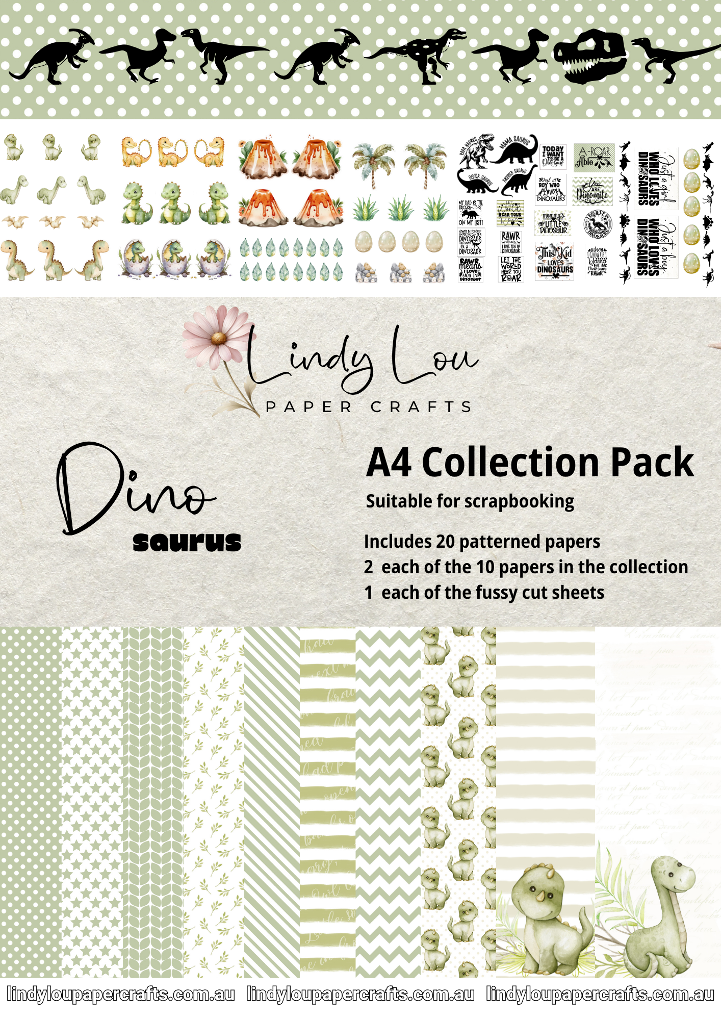 A4 Paper Collection - Dino Saurus