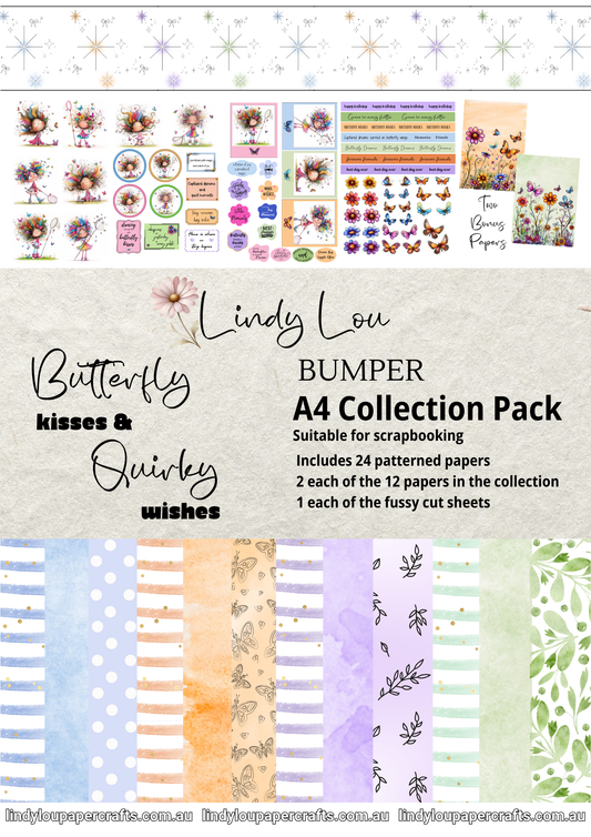 A4 Bumper Edition Paper Collection - Butterfly Kisses & Quirky Wishes
