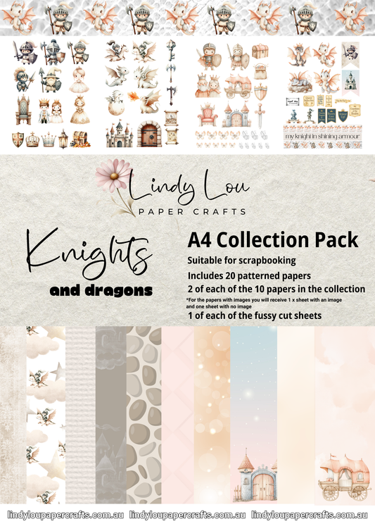 A4 Paper Collection - Knights & Dragons