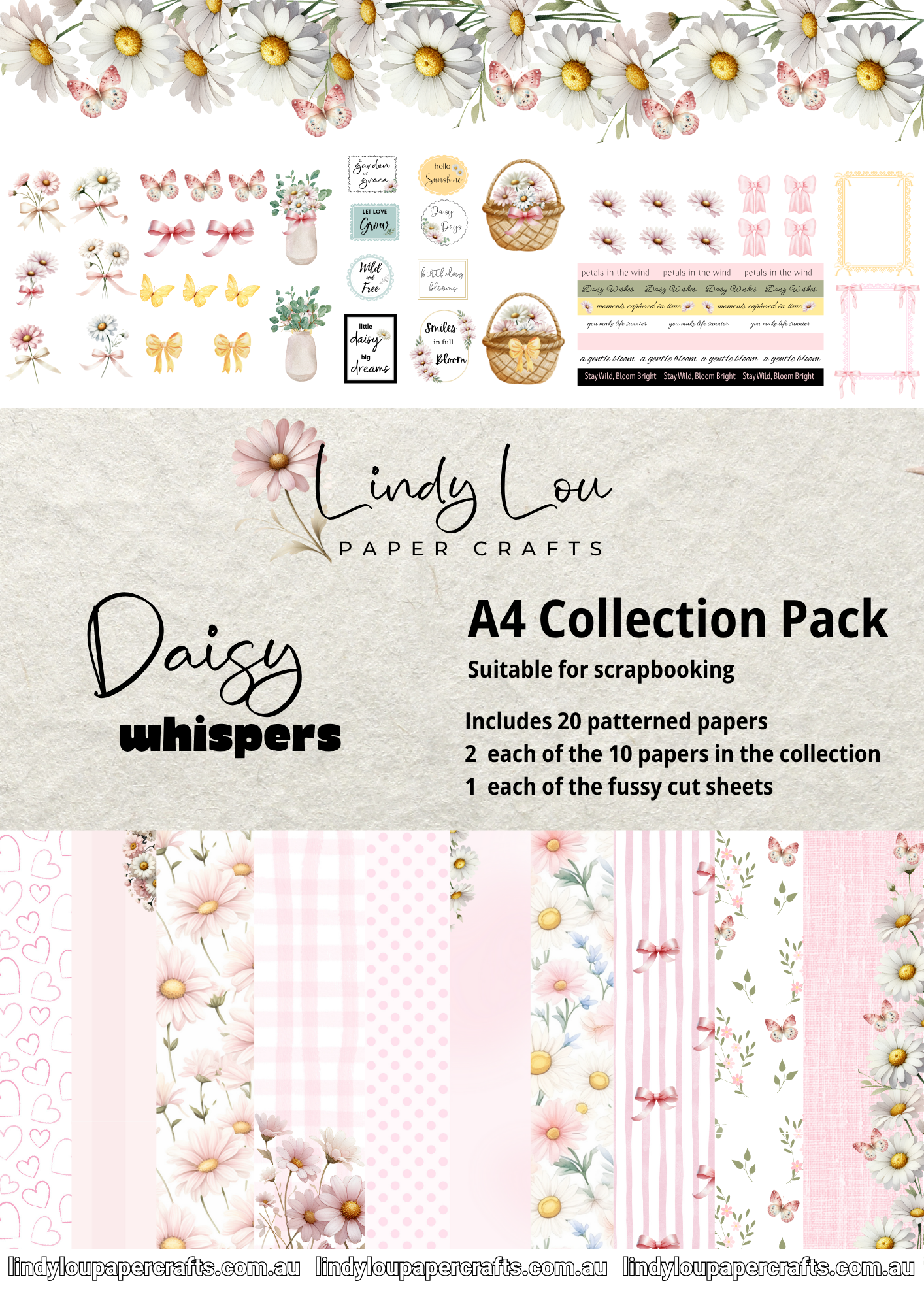 A4 Paper Collection - Daisy Whispers