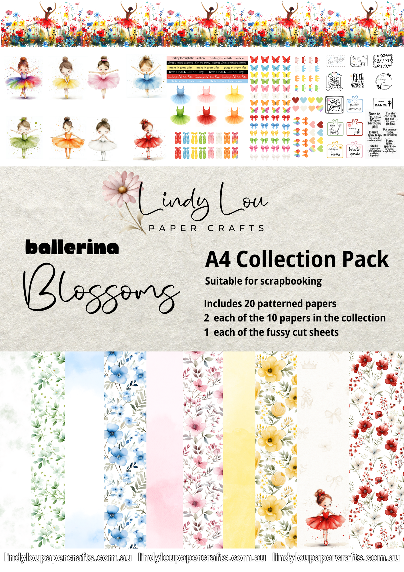 A4 Paper Collection - Ballerina Blossoms