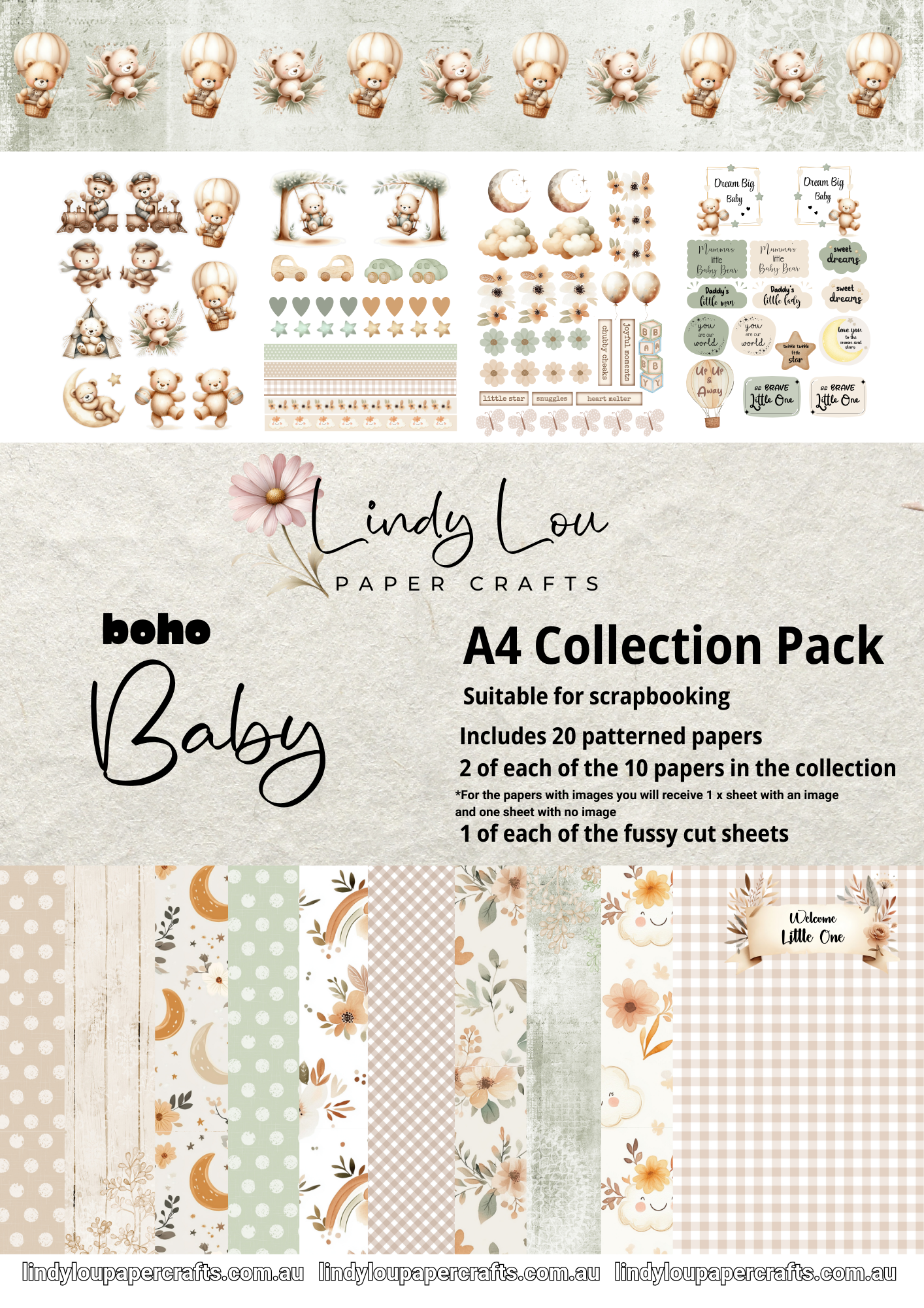 A4 Paper Collection - Boho Baby