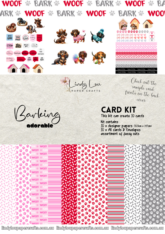 A6 Card Kit - Barking Adorable