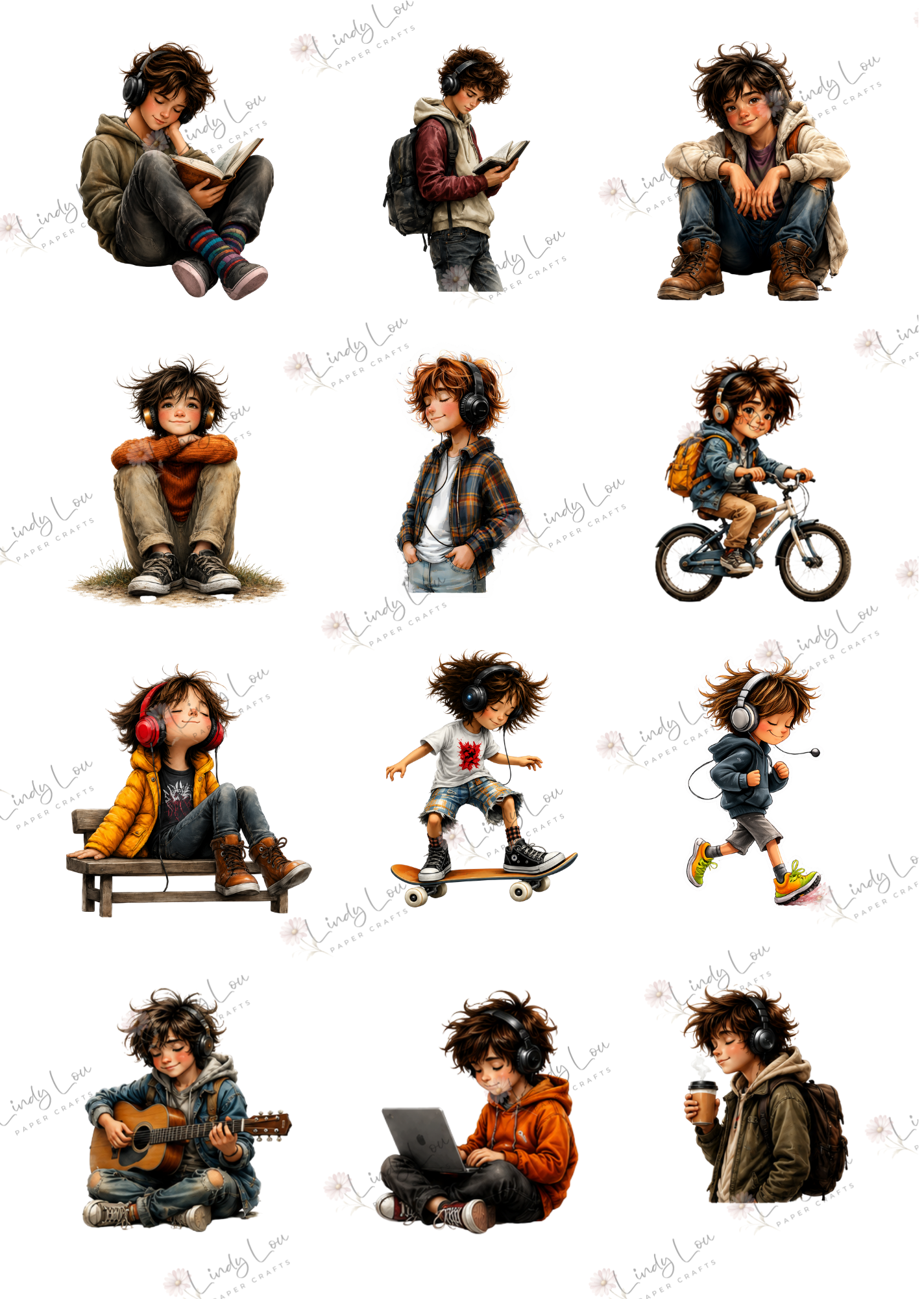 A4 Fussy Cut Sheets - Teen Trailblazer - Adventure Crew