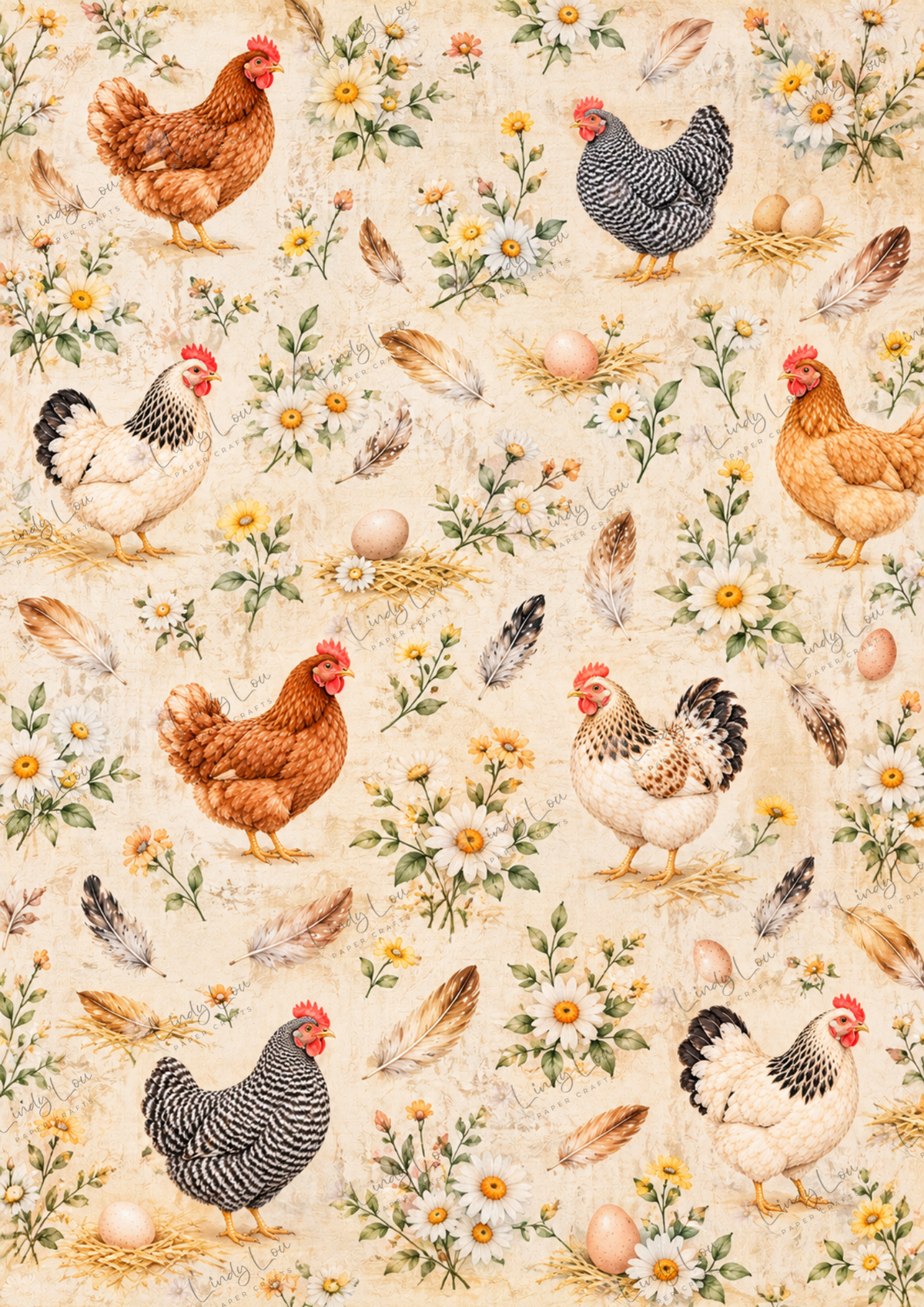 A4 Single Sheet - Country Cluckers - Meadow Hens