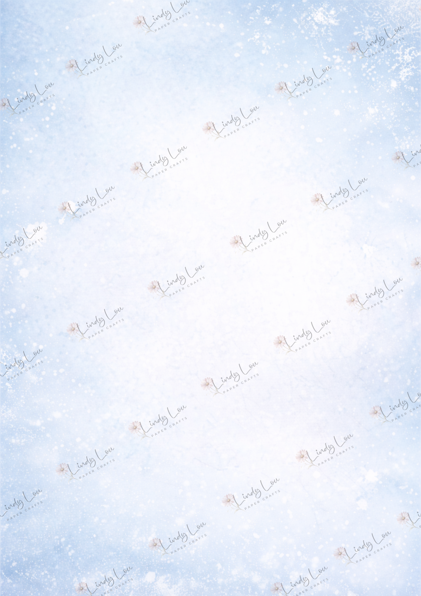 A4 Single Sheet - Whispers in Blue - Frosted Petals (no image)