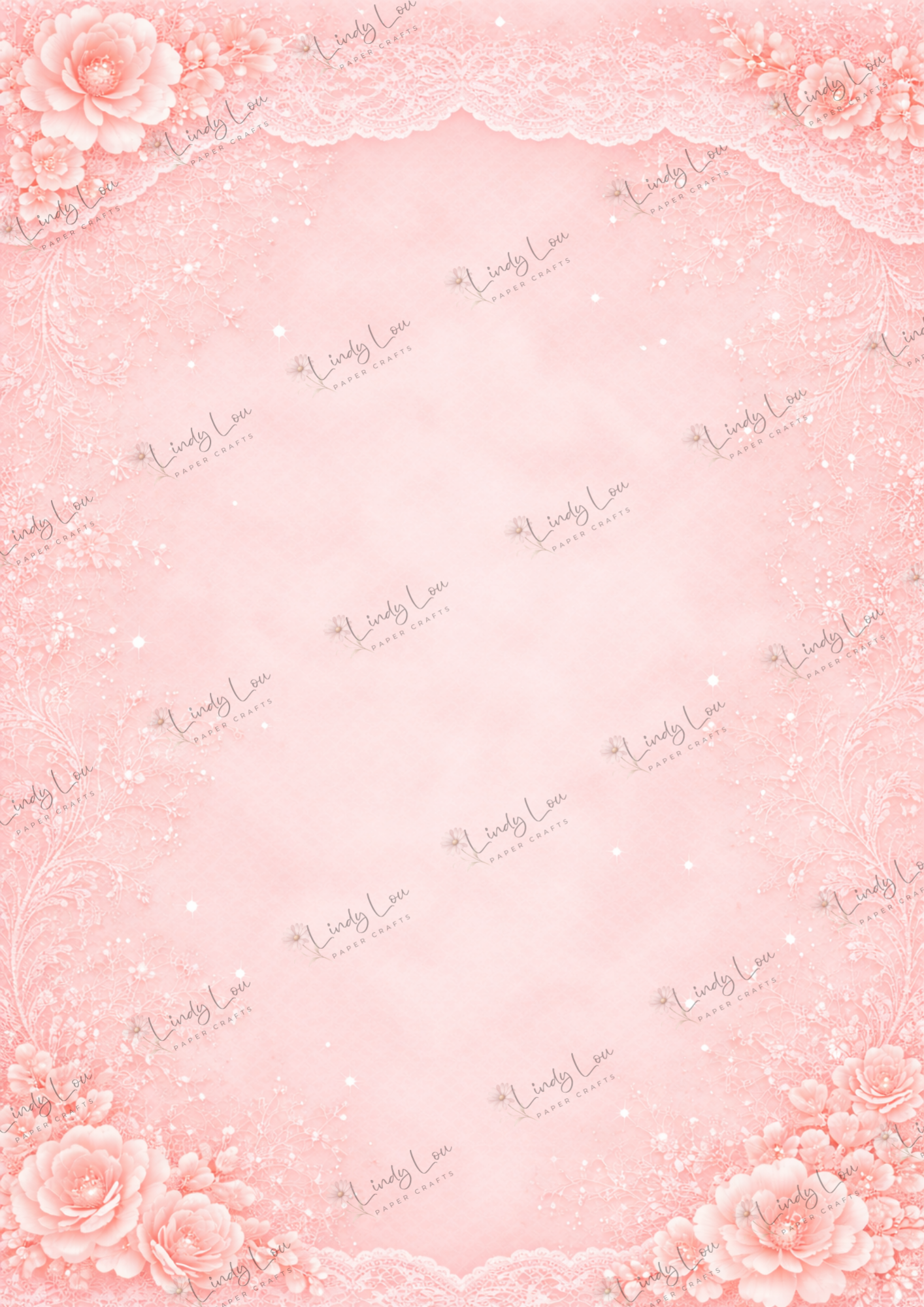A4 Single Sheet - Bonnet Bay Parade - Soft Coral Lace