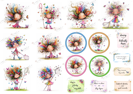 A4 Bumper Edition Paper Collection - Butterfly Kisses & Quirky Wishes