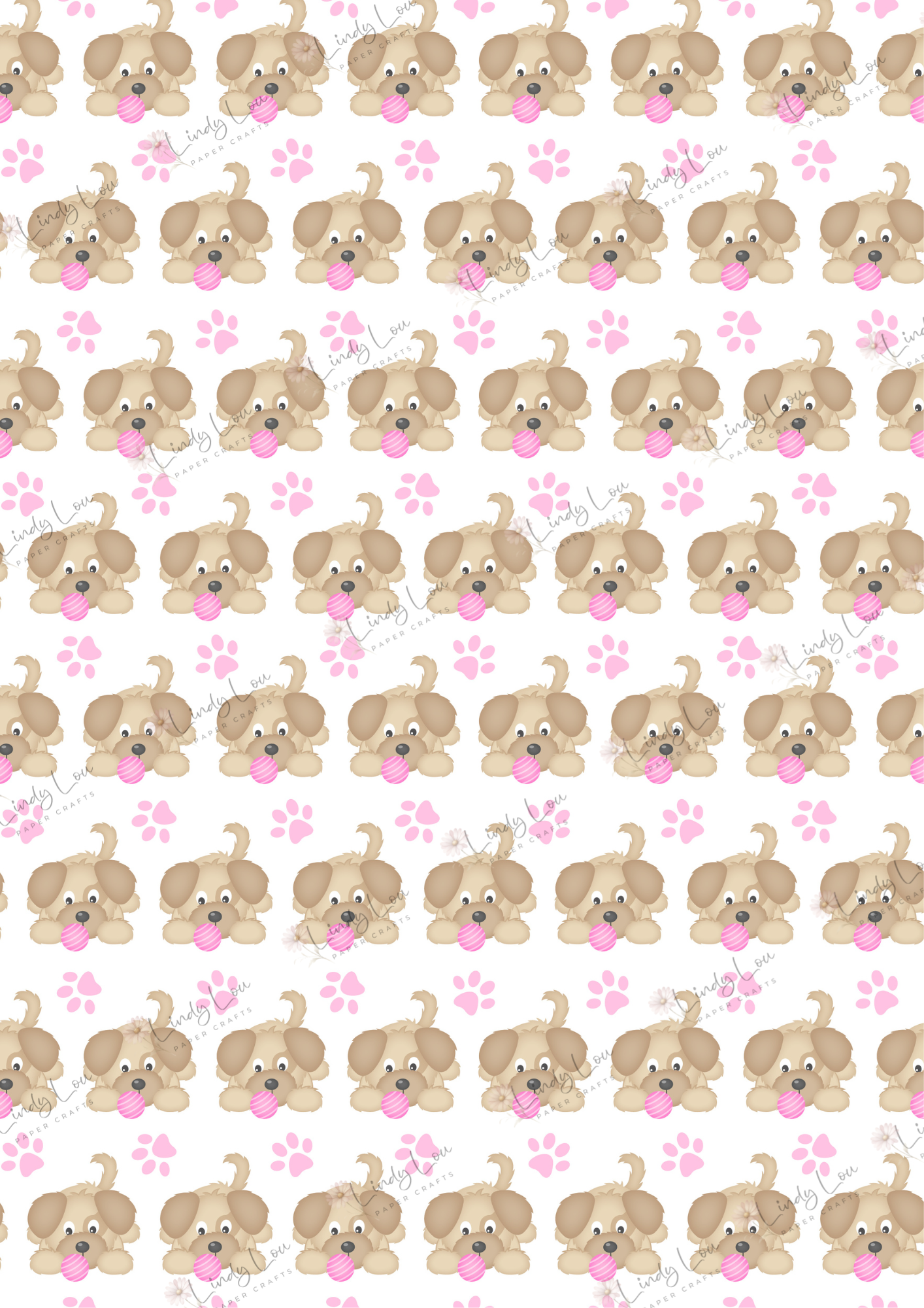 A4 Single Sheet - My Best Friend - Playful Pups