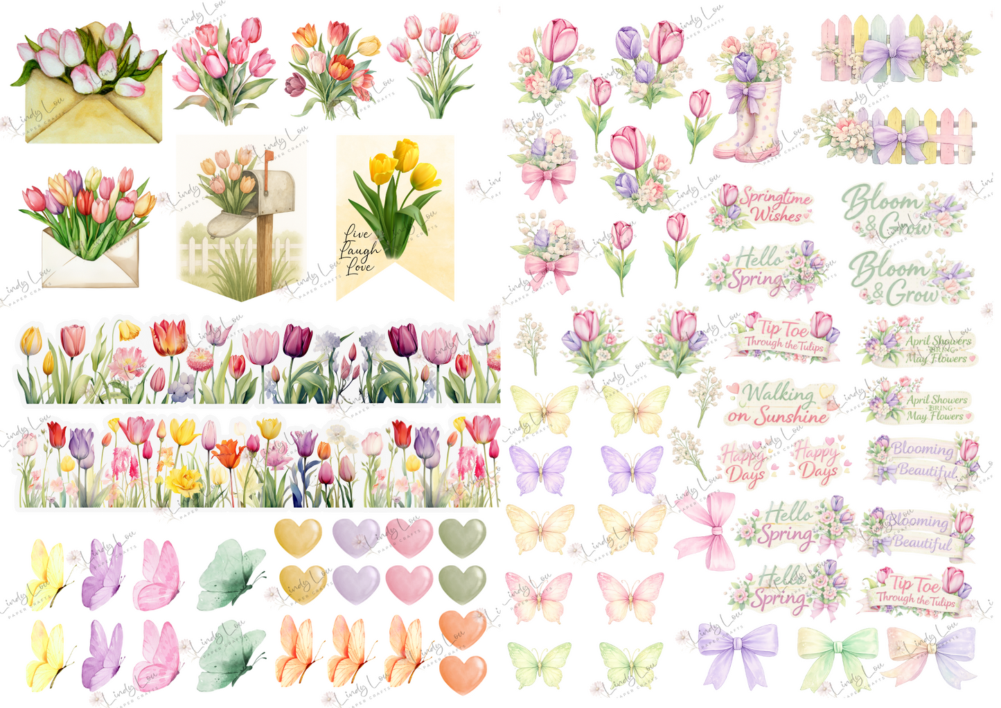 A4 Paper Collection - Tip Toe through the Tulips