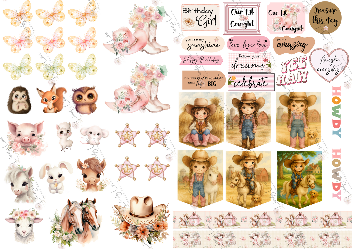 A4 Paper Collection - Cute Little Cowgirl