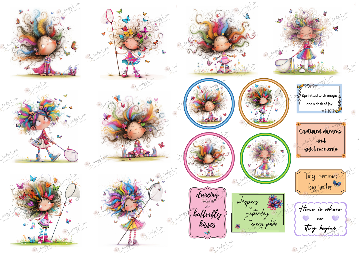 A4 Bumper Edition Paper Collection - Butterfly Kisses & Quirky Wishes
