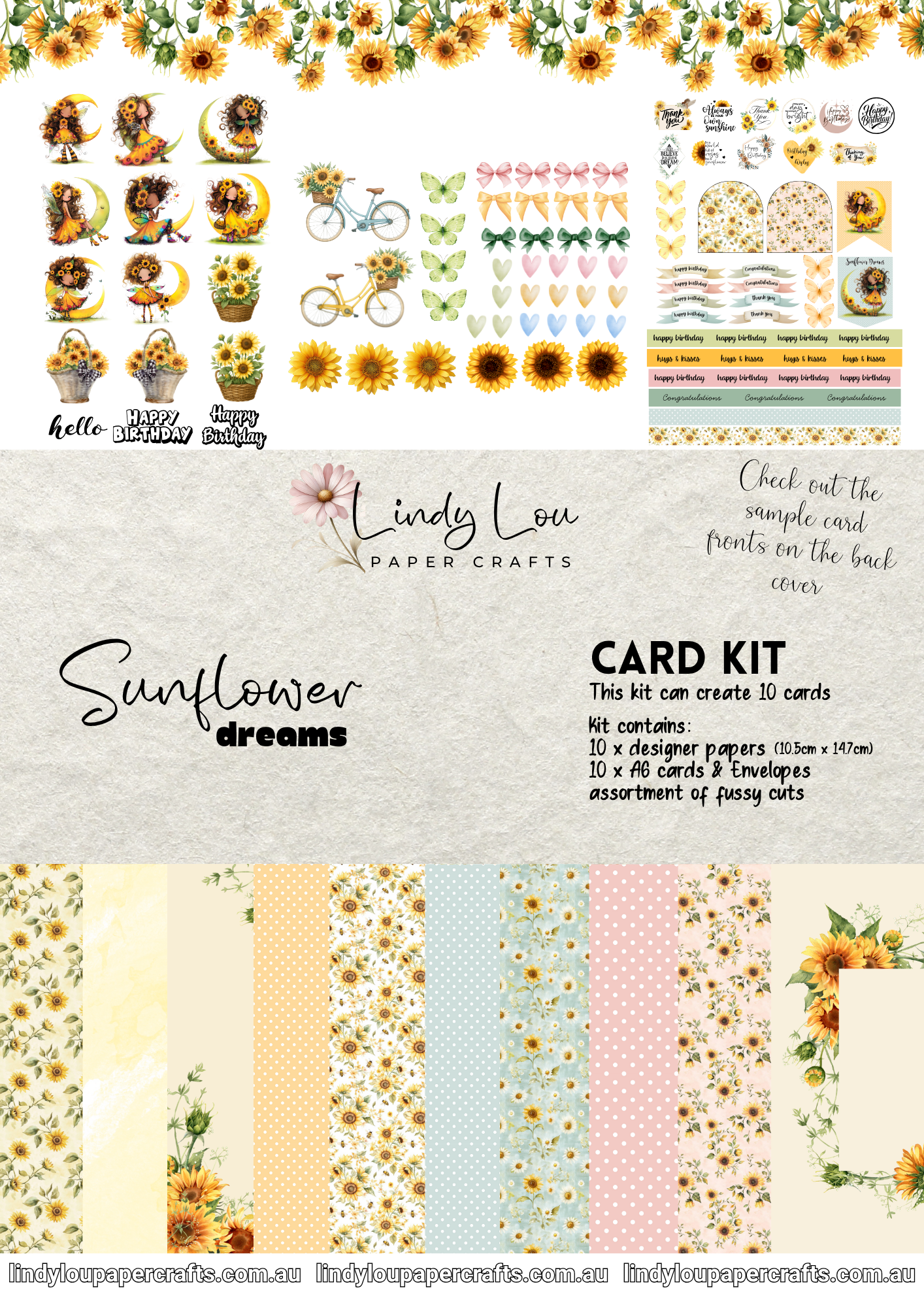 A6 Card Kit - Sunflower Dreams