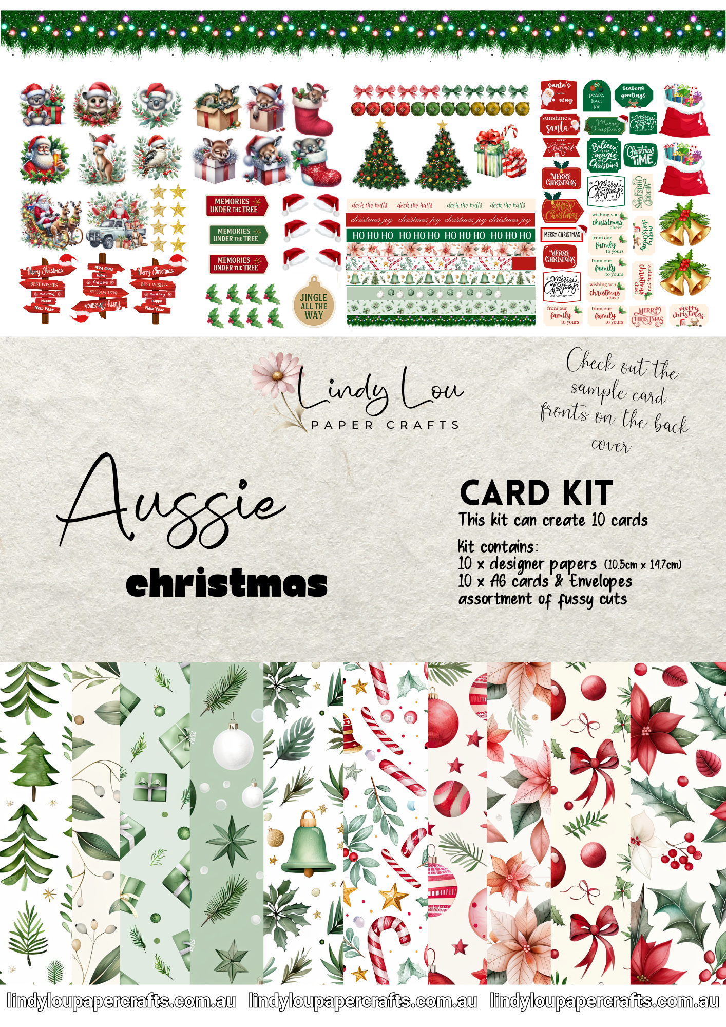 A6 Card Kit - Aussie Christmas