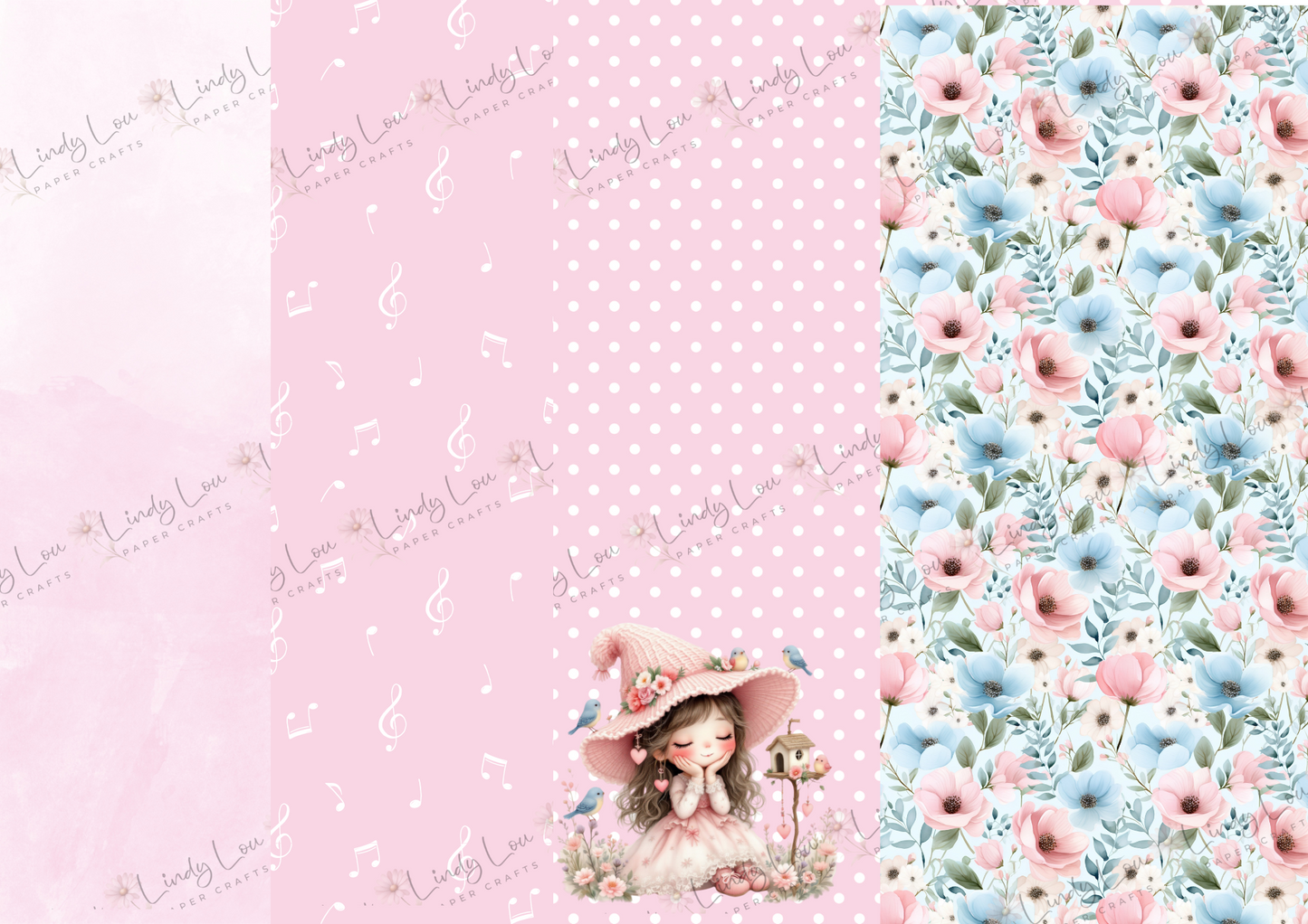 A4 Paper Collection - Blossom & Bluebirds