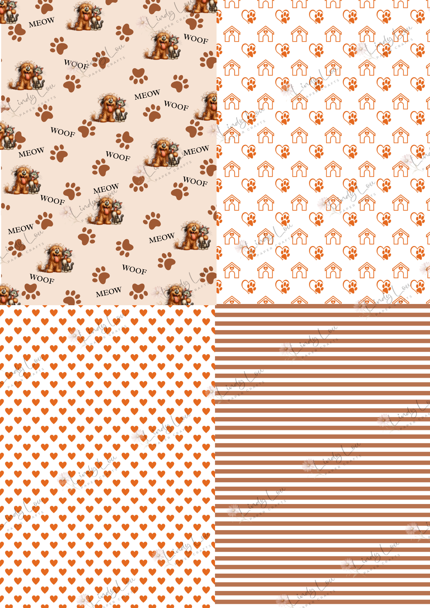 A6 Card Kit - Paws & Whiskers