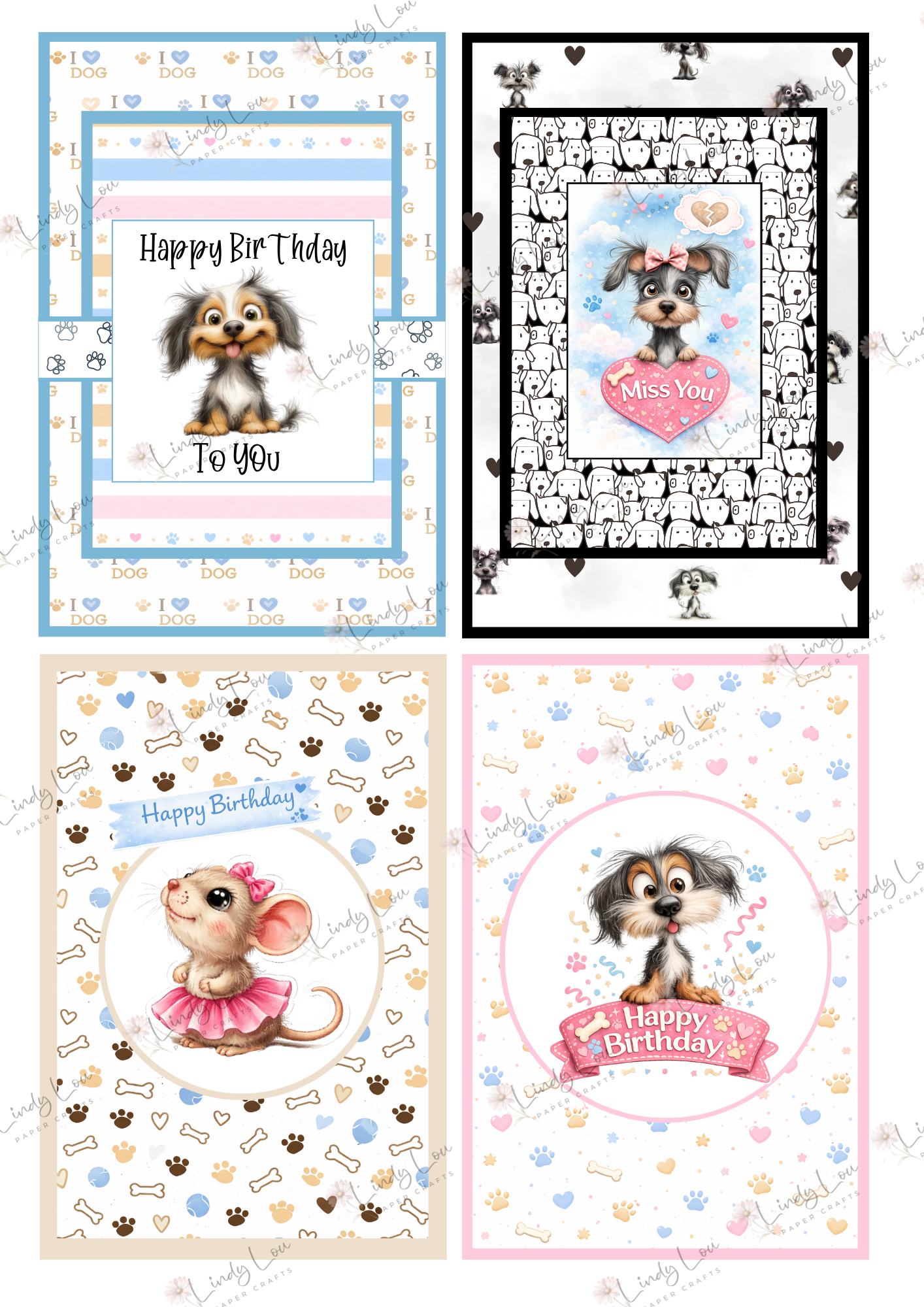A6 Card Kit - Pawsitively Adorable