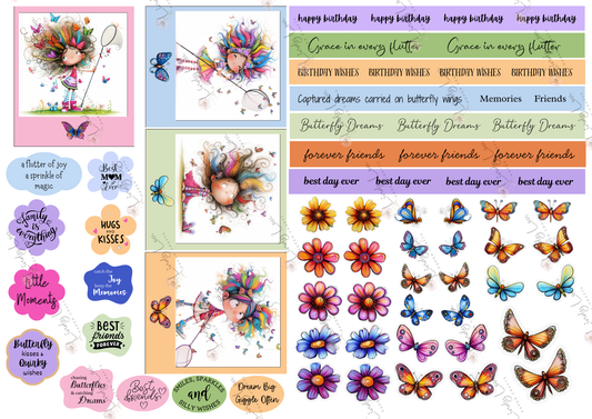 A4 Bumper Edition Paper Collection - Butterfly Kisses & Quirky Wishes
