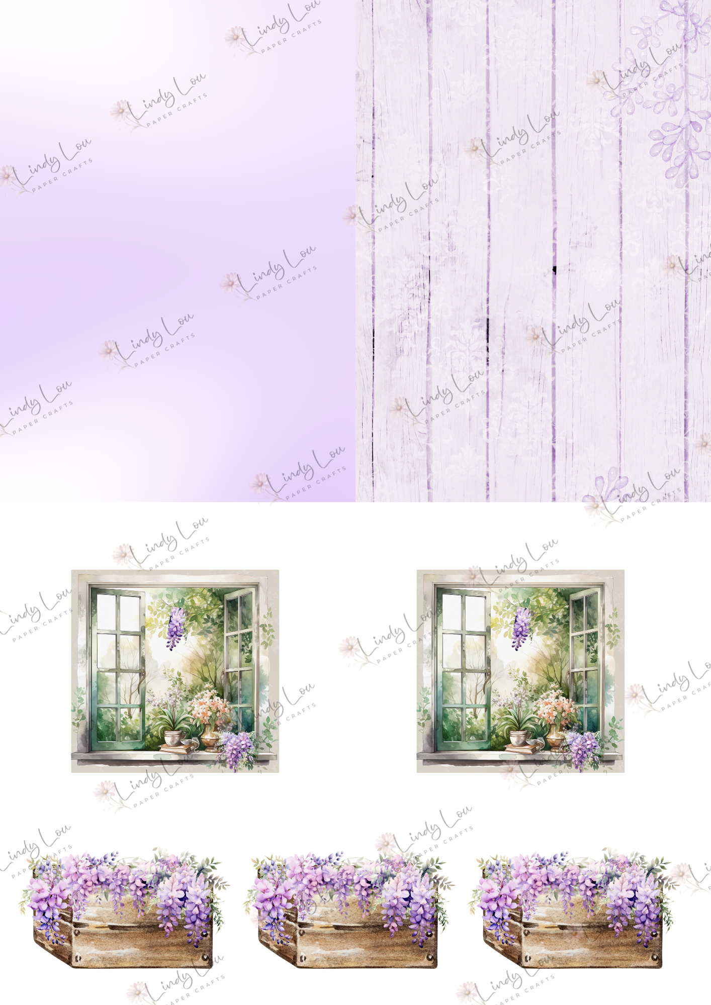 A6 Card Kit - Wisteria Walk