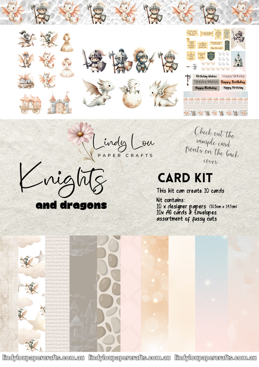 A6 Card Kit - Knights & Dragons
