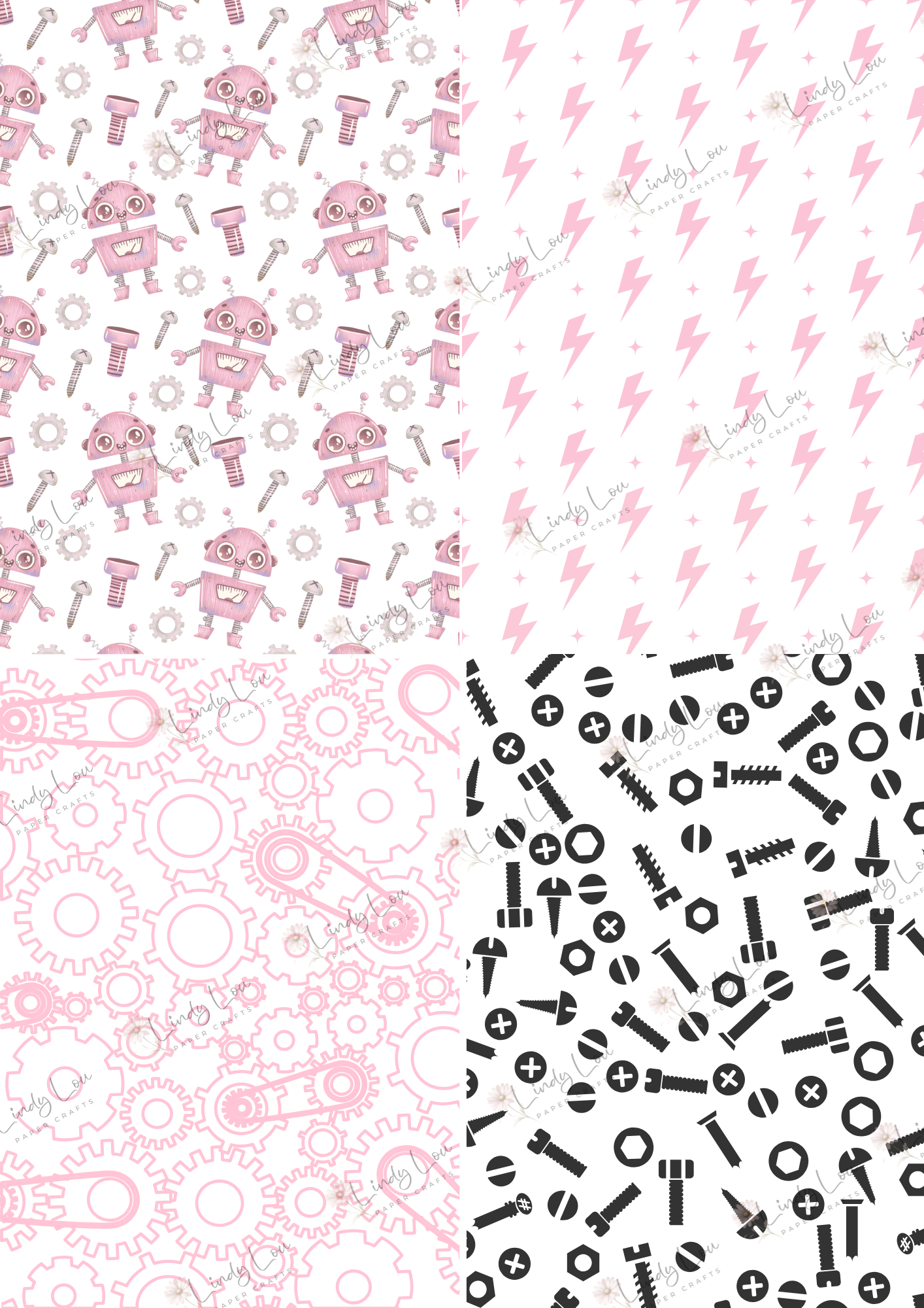 A6 Card Kit - Robot Squad