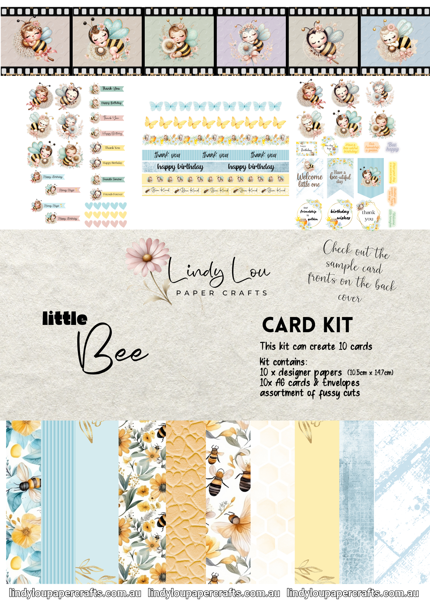 A6 Card Kit - Little Bee