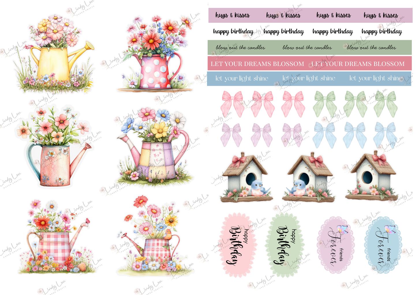 A4 Paper Collection - Blossom & Bluebirds