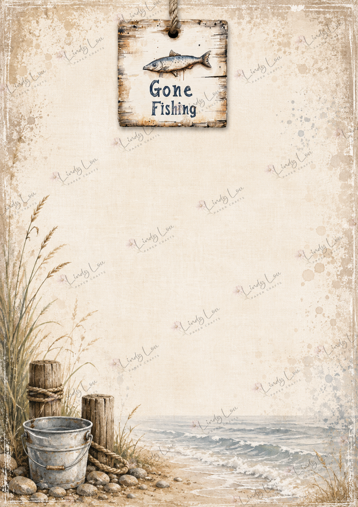 A4 Single Sheet - Gone Fishing - Fishing Life