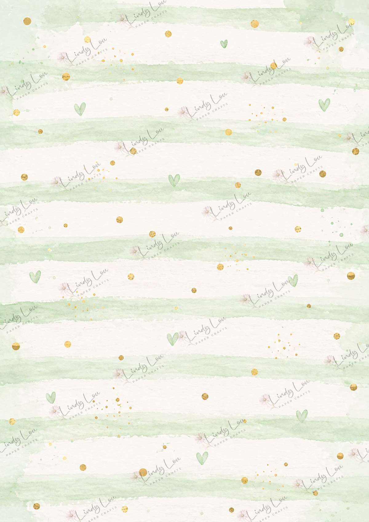 A4 Single Sheet - Butterfly Kisses & Quirky Wishes - Mint Sparkle