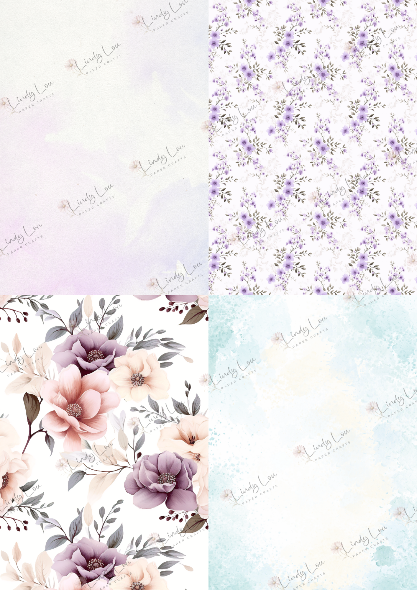 A6 Card Kit - TeaCup Garden