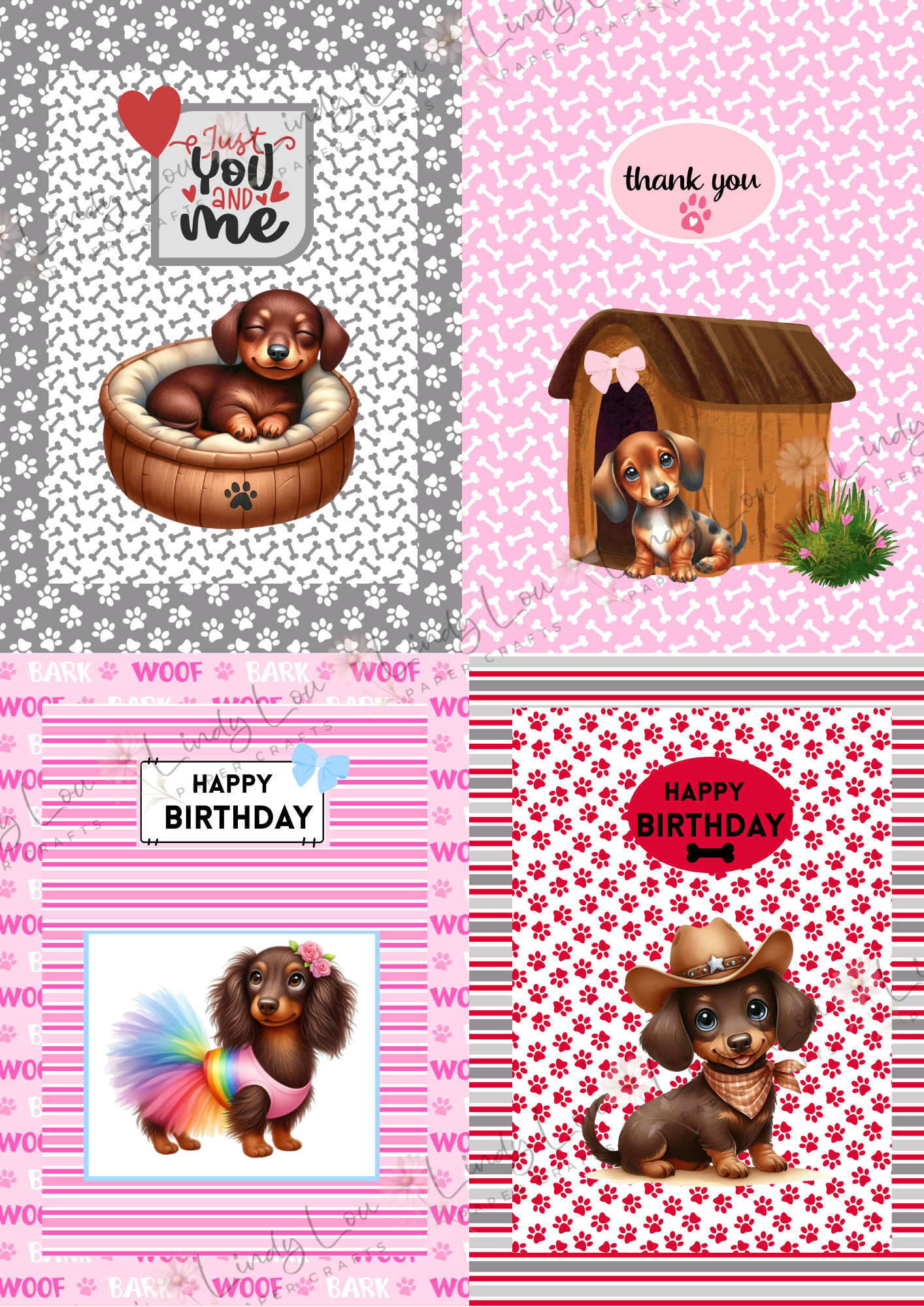 A6 Card Kit - Barking Adorable