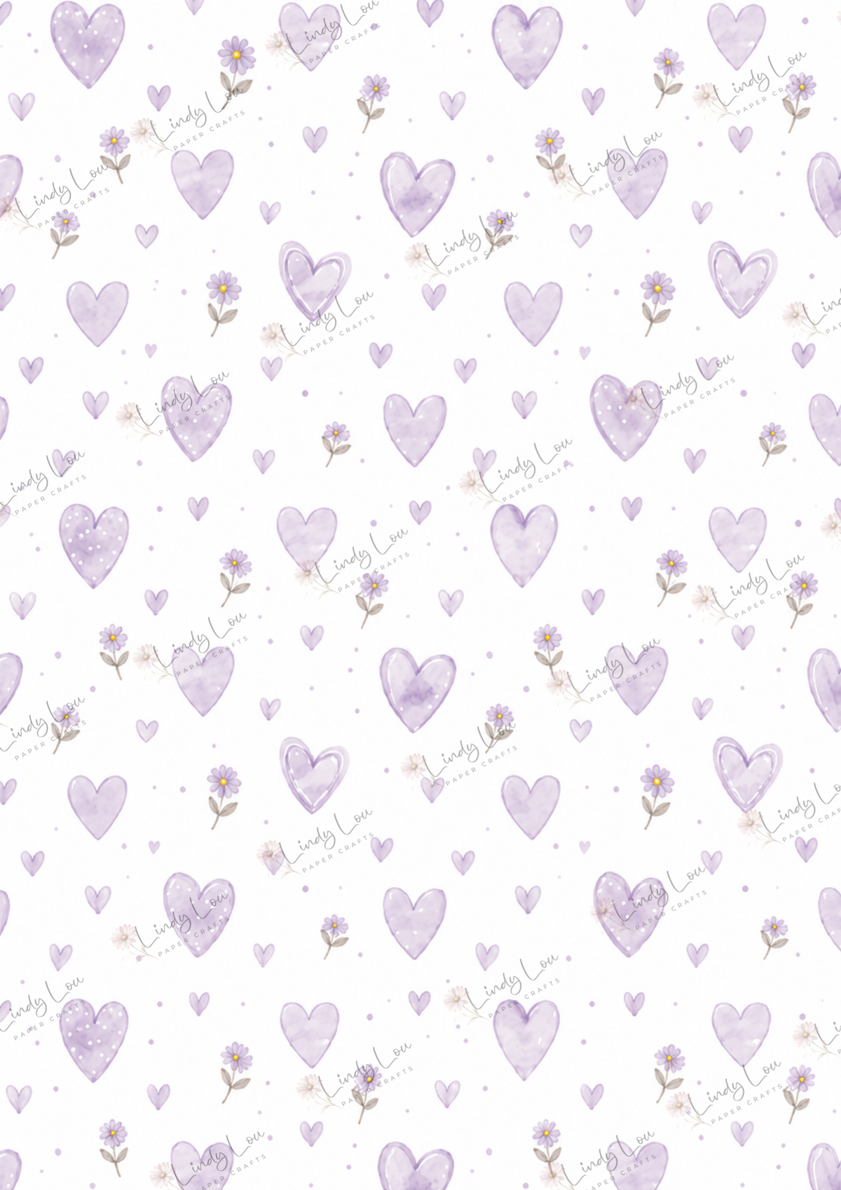 A4 Single Sheet - Daisy Girls - Lavender Love