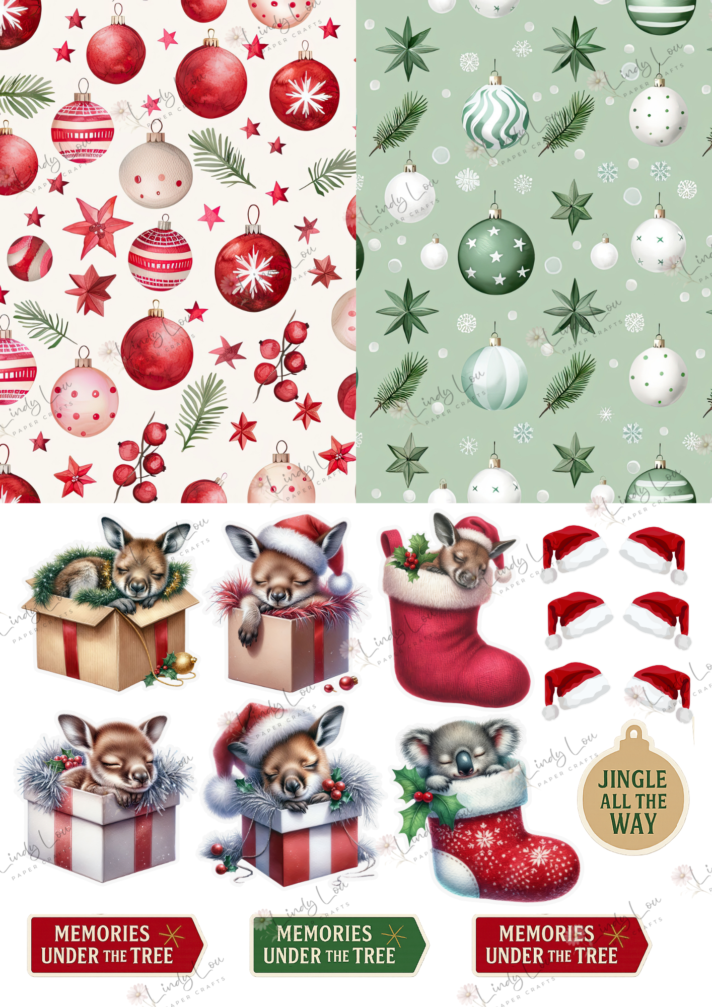 A6 Card Kit - Aussie Christmas