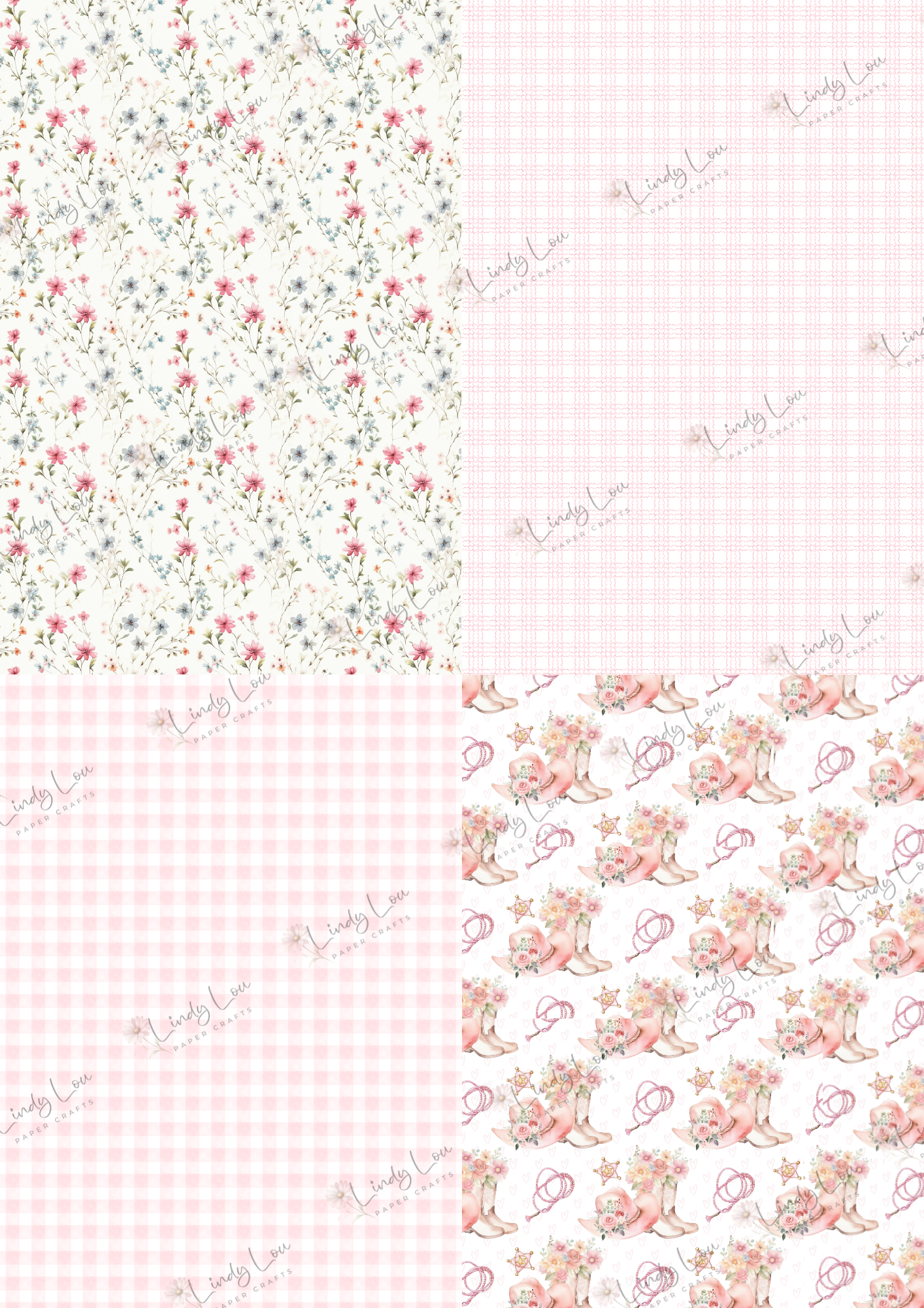 A6 Card Kit - Cute Little Cowgirl