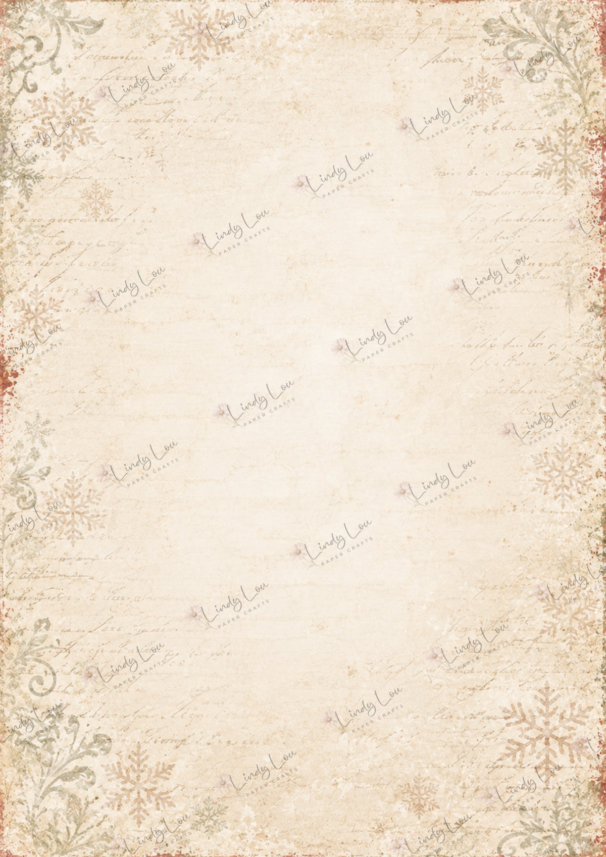 A4 Single Sheet - Christmas Past - Softly Christmas