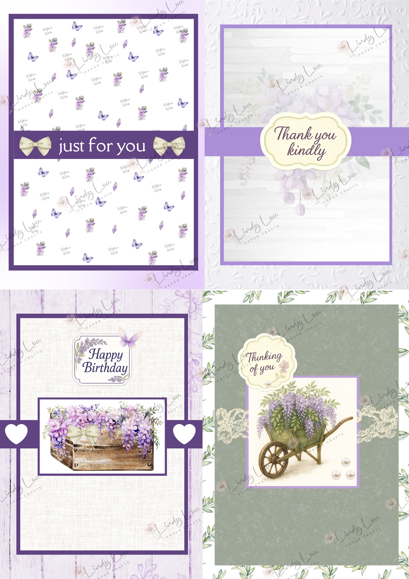 A6 Card Kit - Wisteria Walk