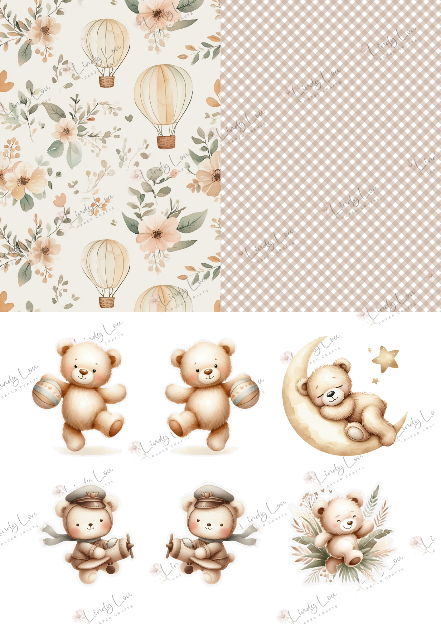 A6 Card Kit - Boho Baby