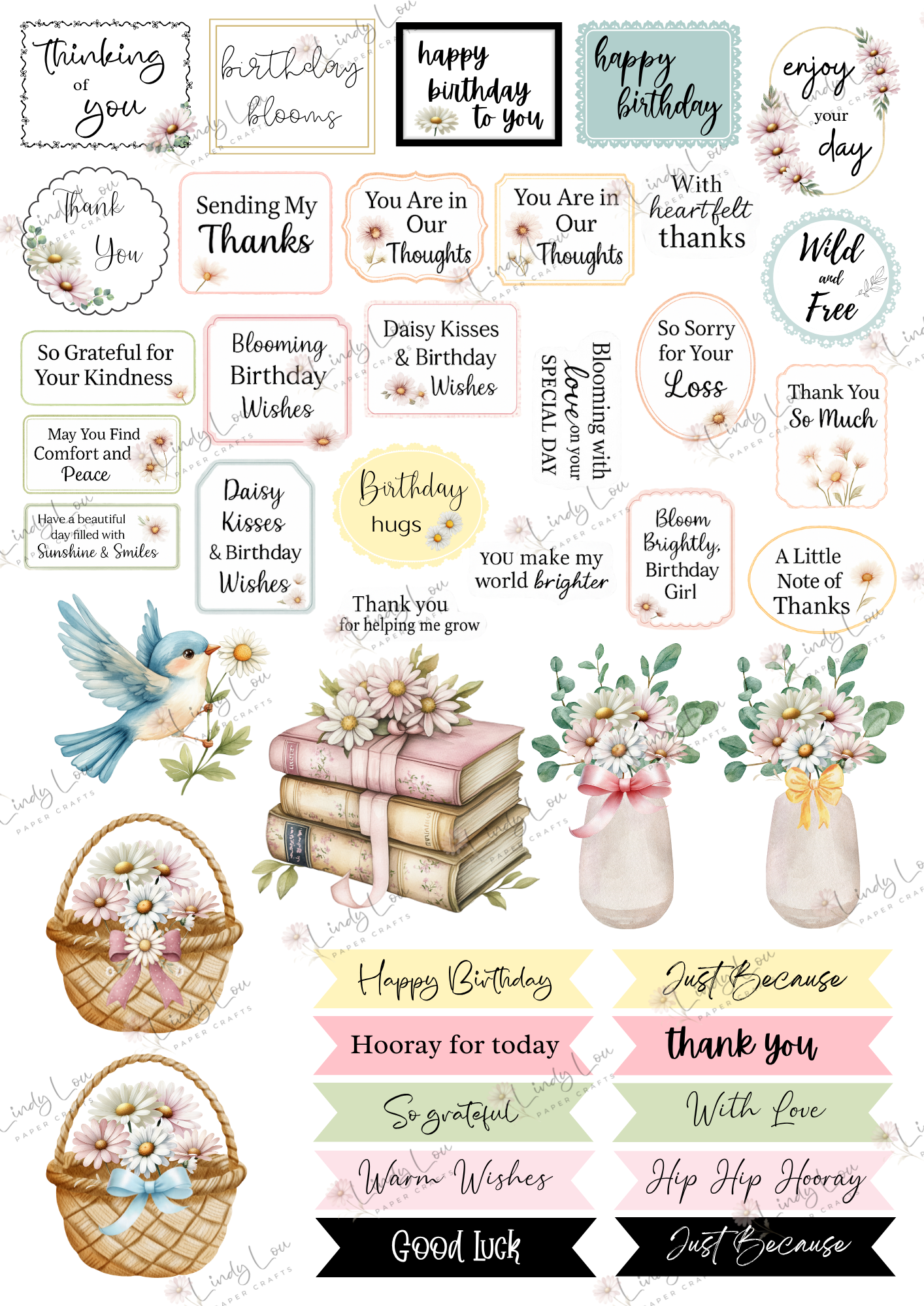 A6 Card Kit - Daisy Whispers