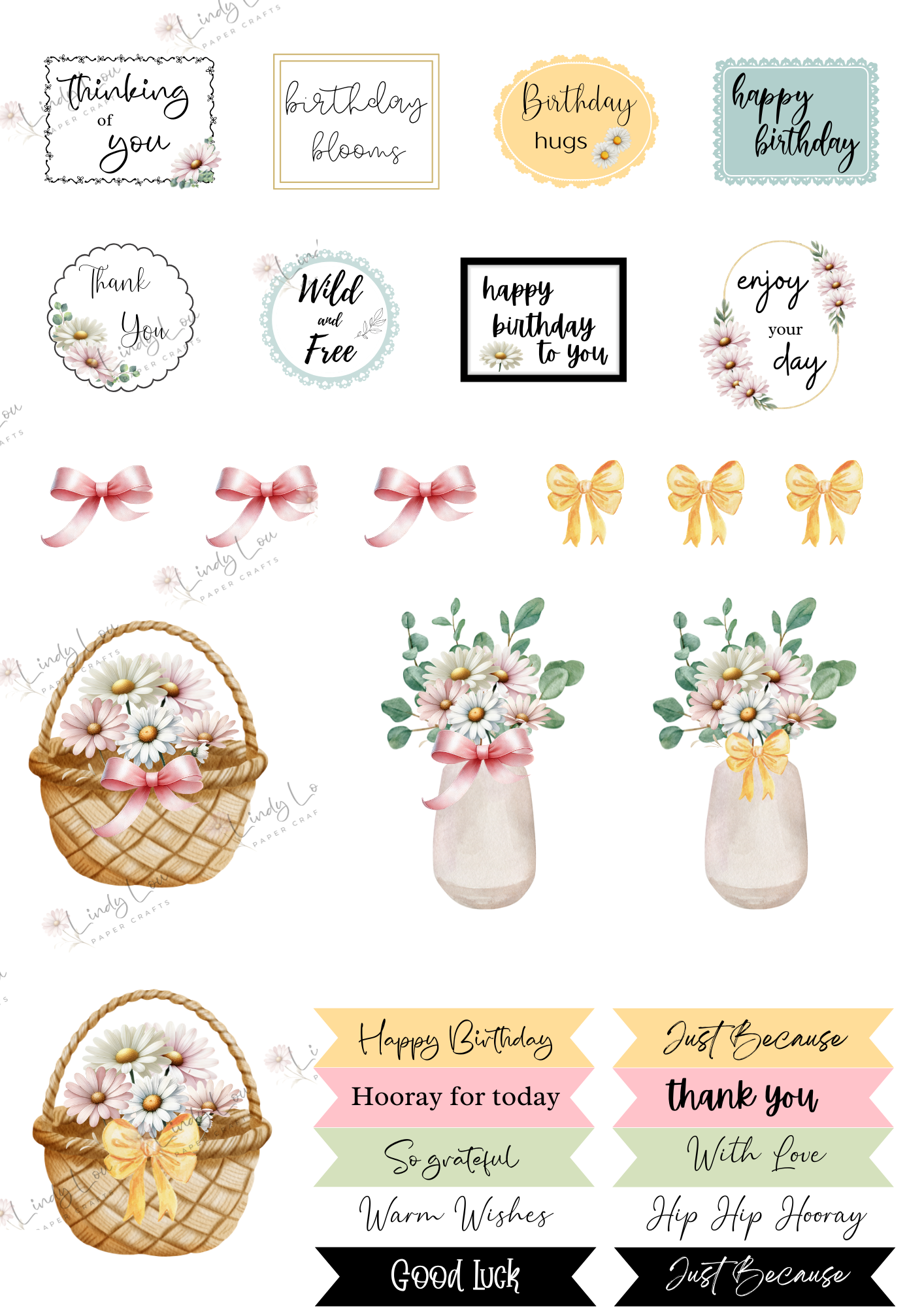 A6 Card Kit - Daisy Whispers