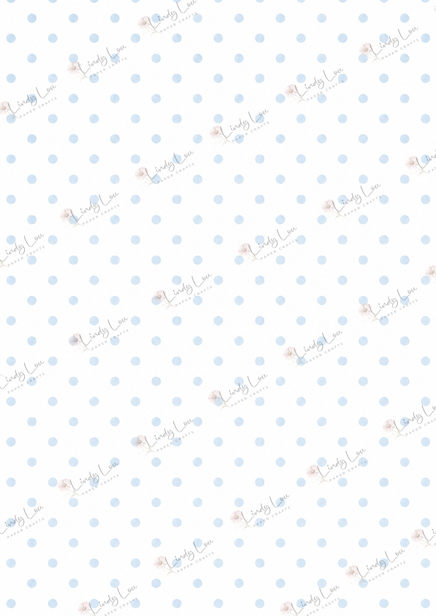 A4 Single Sheet - Baby Boy - Softly Spotted