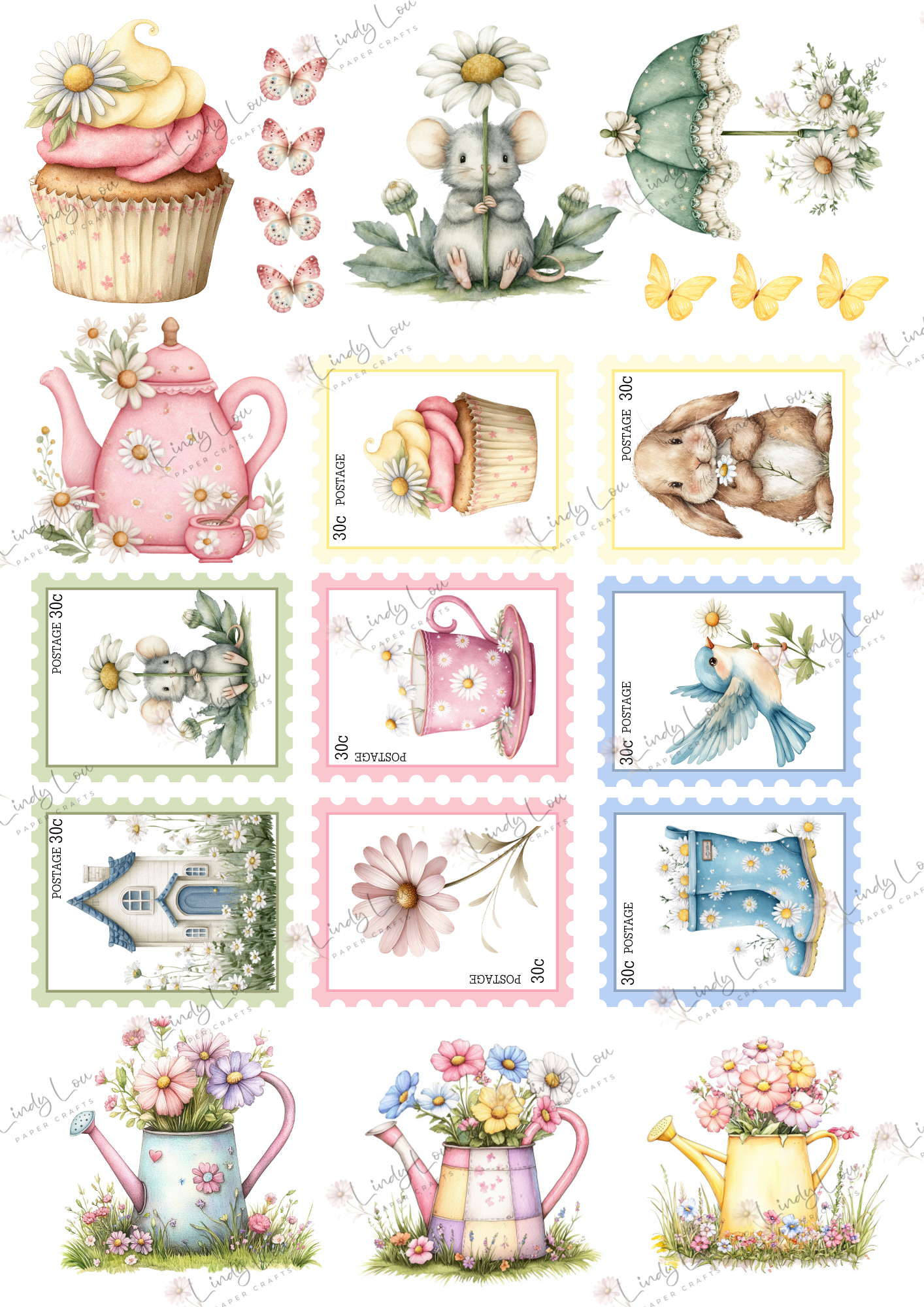 A6 Card Kit - Daisy Whispers